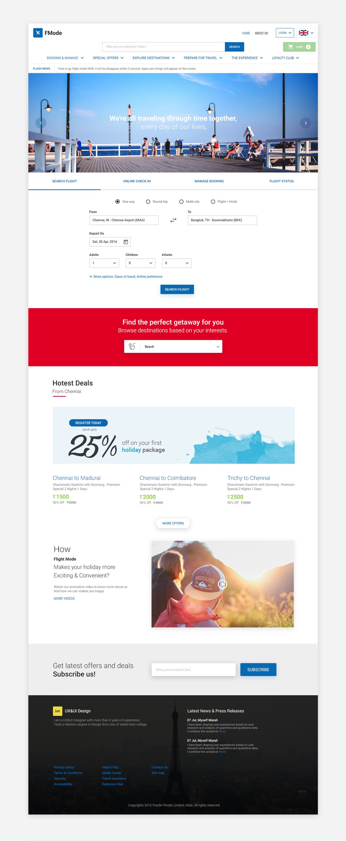 Landing page preview