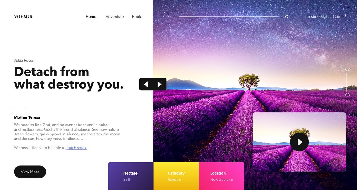 Landing page preview